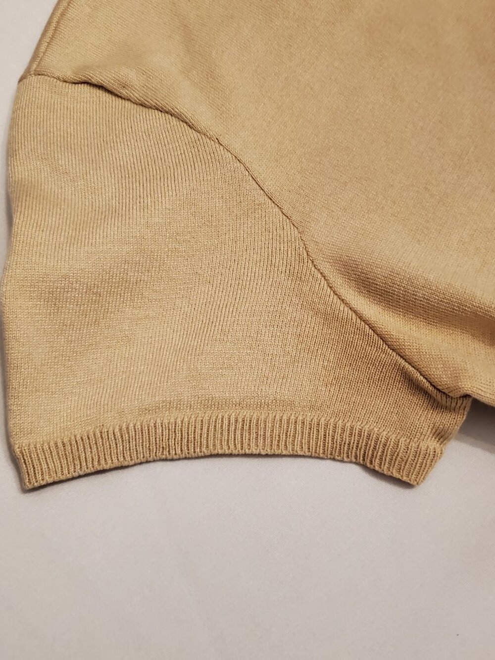 Lauren Ralph Lauren Tan Short Sleeve Turtleneck with Embroidered LRL Crest Small - Picture 4 of 8